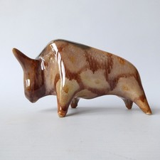 Modernist mid century pottery ceramic bull figurine, Osterr Edelkeramik Austria