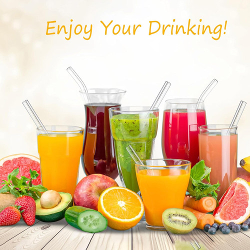 Pack clear glass straws for - 16,