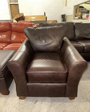 M&S Abbey Brown Real Leather Chair