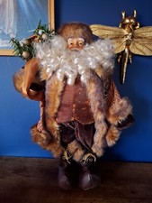 Vintage Large Father Christmas Luxury Free Standing Festive Santa Claus Browns