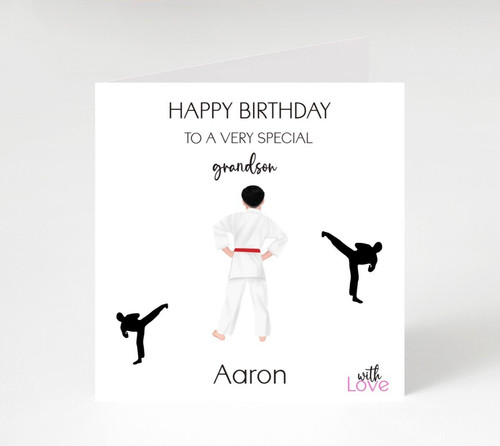 Personalised karate birthday - personalised,