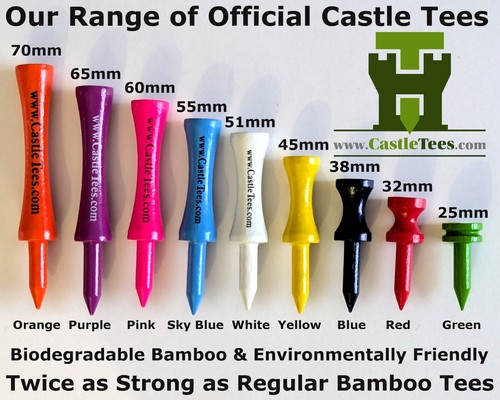 Castle golf tees bamboo - castle,