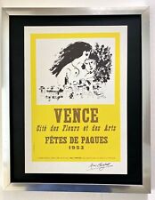 MARC CHAGALL | ORIGINAL VINTAGE 1975 | SIGNED PRINT | MOUNTED IN 11X14 BOARD |