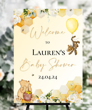 Personalised Winnie the Pooh Honey Bee Baby Shower/Christening/Birthday Sign