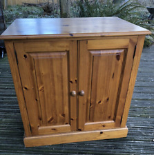 TV Stand Cupboard Unit Adjustable Shelf solid Pine Entertainment Unit bar store