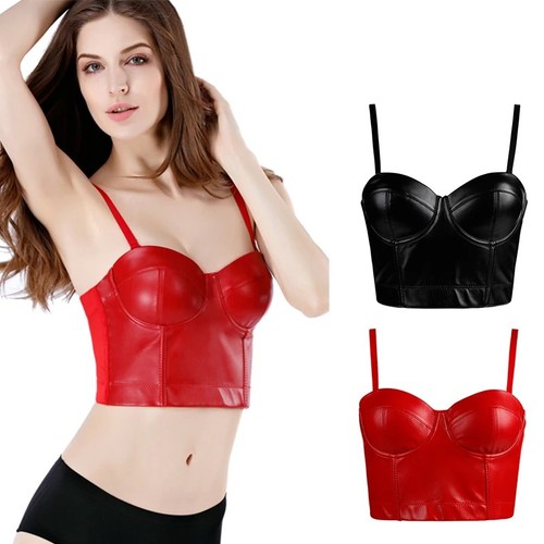 Women leather corset top - women,