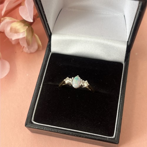 18ct gold real opal - real,