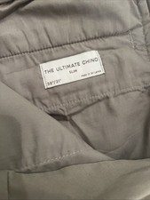 M&S Chino Trousers Mid Grey 96per Cent Cotten Size W38 L31