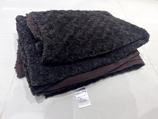 dark brown chocolate 150 x 200cm swirl faux fur large throw bed sofa lounge
