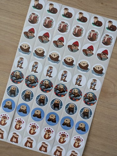 Otter stickers set - otter,