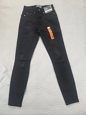 Black Ripped Skinny Jeans UK 8