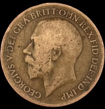 1920 George v British Penny Coin 1d