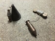 Vintage Lead Weight and Antique Brass/Bronze Plumb Lime