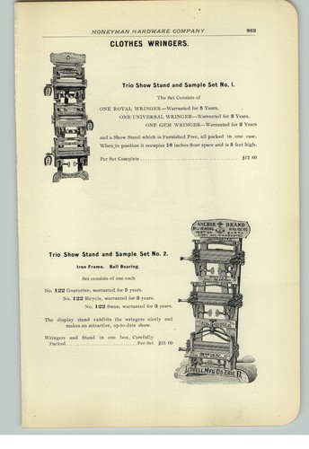 1906 paper clothes wringer - ad,