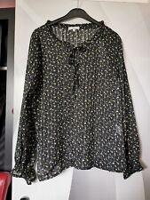 Ladies Long Sleeve Blouse Top By Vanessa Zani, Size Xl (fit 10-12)