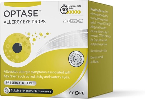 Optase allergy eye drops red - allergy,