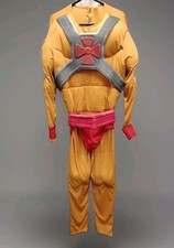 Mens 1980s Licensed He Man Costume  Fancy Dress M-L Hero Cartoon Character 