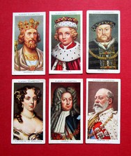 PLAYERS  SIX  1935 CIGARETTE CARDS  KINGS & QUEENS OF ENGLAND  10-17-21-32-37-47