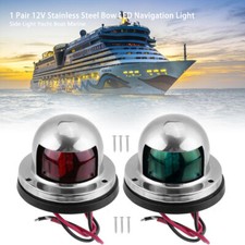 2Pcs Green + Red Boat Marine