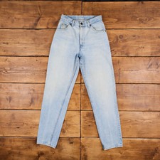 Vintage Levis 222 Jeans 26 x 32 Stonewash Tapered Blue Womens Orange Tab Denim