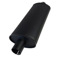 Jetex Exhaust Silencer - 2 Inch Outlets, Oval 423mm Case, Aluminised Steel