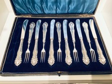 Cased Antique 11 Piece Solid