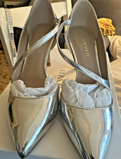 L.K.Bennett Heather Silver Pu Shoes RRP £229 UK 3 Black Friday