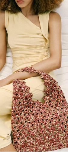 New zara ruffia shoulder - new,