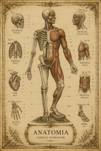 Vintage anatomy poster - 9.,