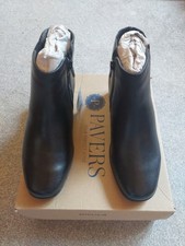 Ladies Black Leather Ankle