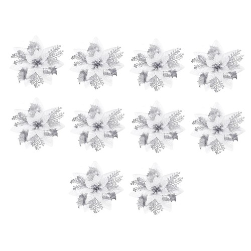 10x christmas poinsettia - christmas,