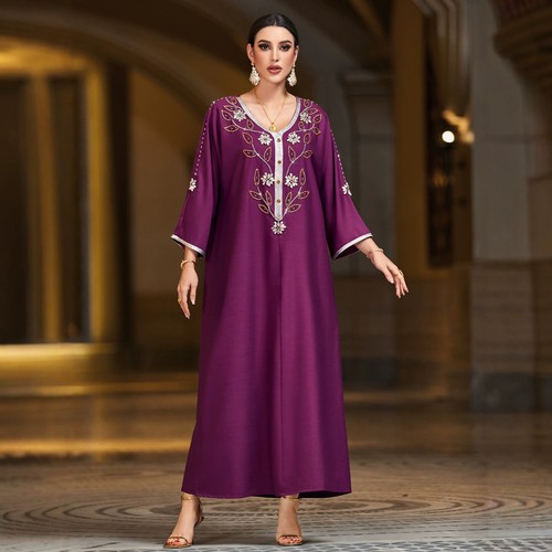 Rhinestone embroidery abaya - embroidery,