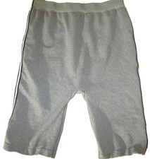 QED London grey stripe sides pull on leggings shorts size M UK 14