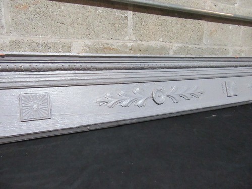 Antique carved oak pediment - antique,