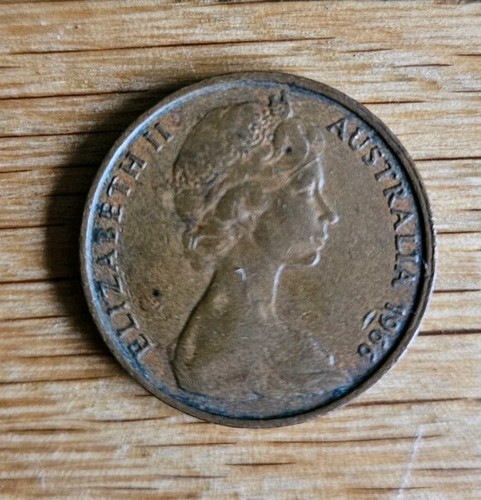 1966 australian cent coin - australian,