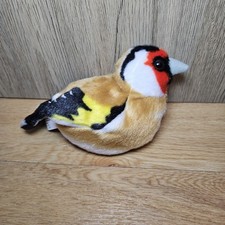 K & M Gold Finch bird soft toy Plush Makes Real Sounds Wild Republic Teddy