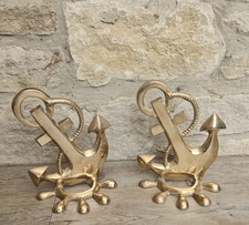 Vintage Bookends Brass Anchor