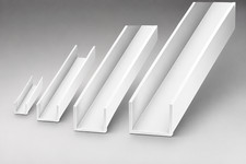 White pvc channel - u, profile