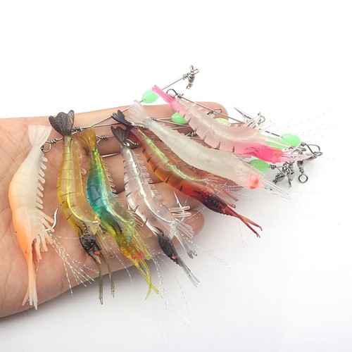 Boat fishing luminous shrimp - luminous,