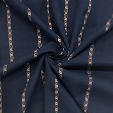 FLORAL STRIPED COTTON VOILE