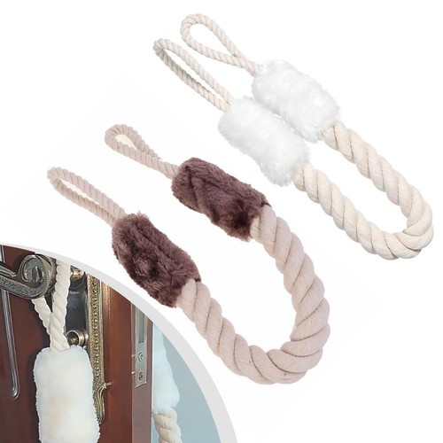 Anti collision door stop - stop, rope