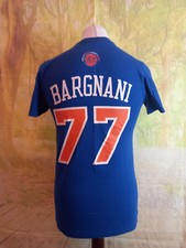 New York Knicks Andrea Bargnani 77 NBA adidas blue T-Shirt. UK men's size Small