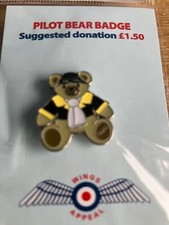 100 Years of RAF/PILOT BEAR-Badge/Pin-Brand New.