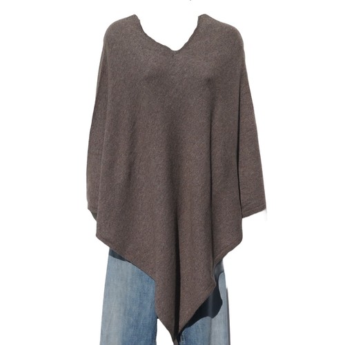 Cashmere blend poncho knit - cashmere,