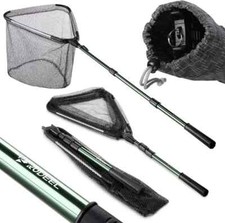 Lightweight Telescopic Fishing Folding Landing Rubber Mesh Net Pole Extensible