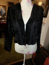 CHIC SOUL GOTH/HIPPIE VELVET BOLERO JACKET SIZE M/L