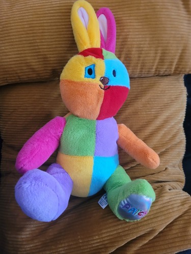 Patchwork bunny plush - plush, 10"