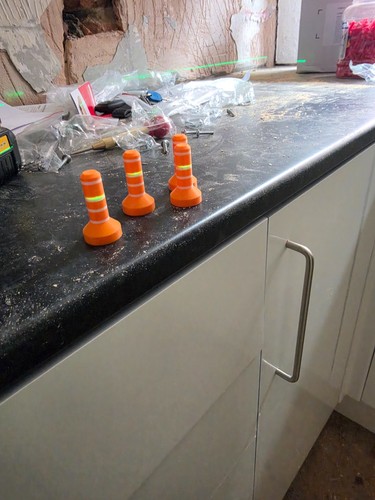 Kitchen cabinet levelling pins - cabinet,