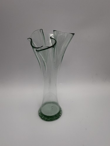 Clear green hand blown glass - clear,