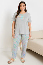 ex Curve Clothing Plus Size Womens Pyjamas Bottoms Top Set Pjs Ladies Loungewear
